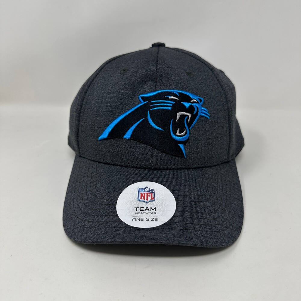 Carolina Panthers Hat Cap Men Snap Back Black Solid NFL Team Adjustable